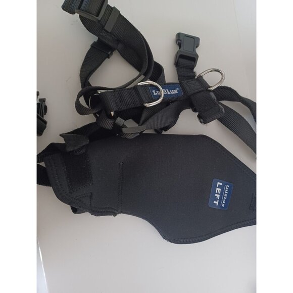 LufeLux Dog Knee Brace with Harness and Connection Belt Large Black -Left Leg - Picture 1 of 13